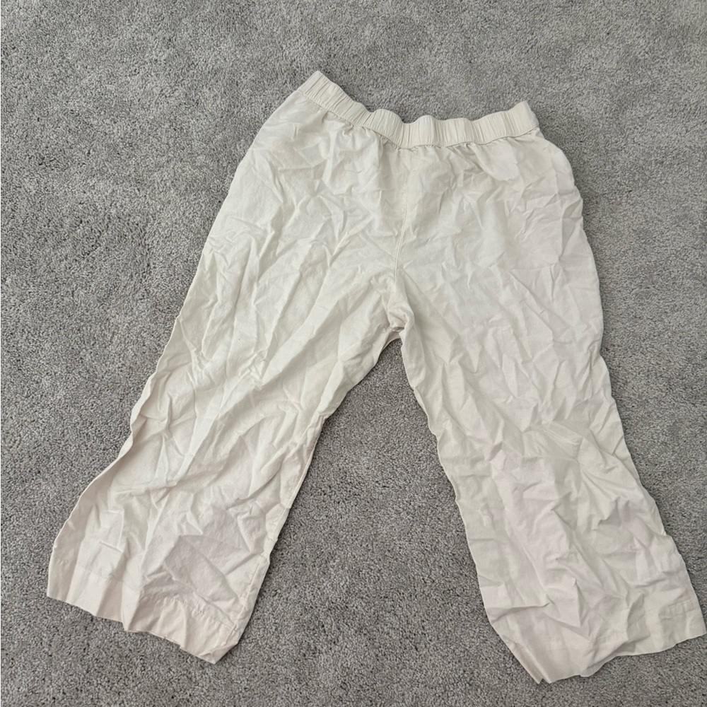 Women's Bone Canopy Linen Blend Pleated Trouser XL - Picture 3 of 4